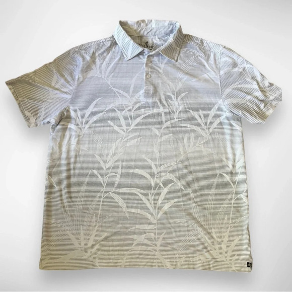 NAT NAST LUXURY ORIGINALS Men's‎ White And Gray Short Sleeve Polo Large | EUC - Picture 1 of 6